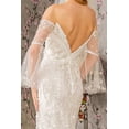 thumbnail image 3 of Women's GLS Gloria Off Shoulder Bell Sleeve Bridal Gown Gl3426 Ivory Size 2XL, 3 of 4