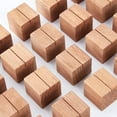 thumbnail image 4 of 20 Pcs Wood Place Card Holders Pine Wood Table Number Stands Saddle Brown Square Table Sign Stands, 4 of 7