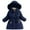 Dark Blue1, variant on Posijego Girls Winter Fleece Coats Lined Warm Long Puffer Jackets Kids Windproof down Overcoats Outerwear