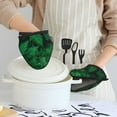thumbnail image 6 of Pofeuu Green Leave Fern Print Thickened Mini Silicone Oven Mitts Heat Resistant, Rubber Oven Mitt Gloves, Finger Pinch Grips, Pot Holder, Silicone Potholder, 6 of 7
