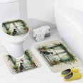 thumbnail image 3 of Cute Cat Shower Curtain 4-Piece Bathroom Accessory Set, 72" x 72" Curtain,Toilet Cover Mat, U-Shaped Mat, Non-Slip Floor Mat, Cute Cat Print, 3 of 7