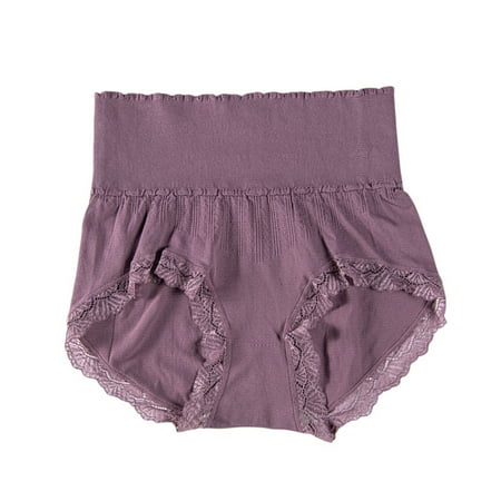 

Women s High Waisted Lace Underwear Ladies Soft Full Coverage Briefs Seamless Panties Tummy Control Panty Underpants