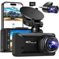 thumbnail image 1 of Dash CAM Delantera y Trasera 4K/1080P, cámara de salpicadero para Coches, WiFi integrada, cámara de salpicadero Full HD con Control de aplicación, visualización IPS de 3.94 Pulgadas con Tarjeta SD de, 1 of 5