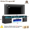 thumbnail image 3 of Merluxy 70" Floating TV Stand with Fireplace, Modern Wall Mounted Entertainment Center, Black/White, 3 of 9