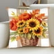 thumbnail image 4 of Funda de Almohada de Calabaza y Girasol de Acción de Gracias con Paisaje Nocturno de Calabaza, 45 X 45 Cm, 4 of 6