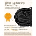 thumbnail image 7 of Yanibest Satin Lined Shower Cap for Women Reusable Waterproof, Frizz Free & Large Bath Cap with Soft Elastic Band, Luxury Hair Protection Caps (Green), 7 of 7