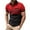 Red, variant on Men's Casual Shirts Short Sleeve Fashion Golf Shirt Classic Striped Slim Fit T-Shirts