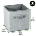 thumbnail image 4 of mDesign Small Fabric Closet Organizer Cube Bin with Front Handle, 2 Pack, Gray, 4 of 8