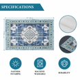 thumbnail image 6 of Blue Boho Placemats Set of 4, Farmhouse Bohemian Medallion Oriental Flower Placemats for Dining Table, Place Mats for Kitchen Tabletop, Waterproof Wipeable Dining Table Mats Set, 6 of 9