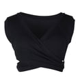 thumbnail image 2 of Ruyang Women's Spring And Summer Solid Color Sleeveless Straps Navel Short Pullover Undershirt Female Outside Wear Inside Bottoming Tops Female Summer Fashion Tops Women, 2 of 5