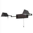 thumbnail image 4 of JONATHAN Y Arlo 54" 2-Light Farmhouse Industrial Double Swing Arm Iron LED Wall Sconce with Pull-Chain USB Charging Port, Oil Rubbed Bronze, 4 of 17
