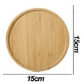 thumbnail image 2 of Plateau de Service Rond en Bois Décoratif pour Aliments, 2 of 5