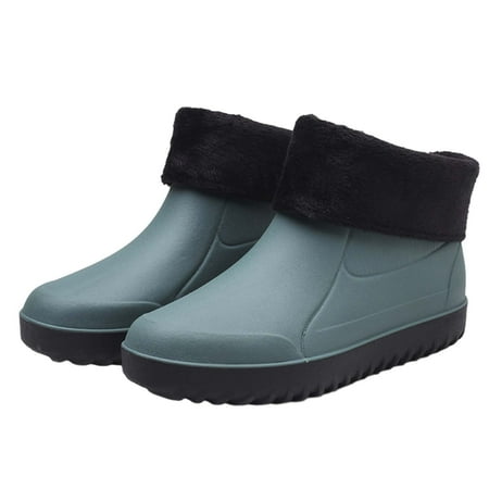 XIMIN Unisex Ankle Rain Shoes Anti-Slipping Rainboots Men Rain Slip Casual Shoes Short On Boots Water Ankle Outdoor Fashion Men s Casual Shoes