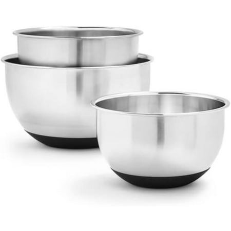 

Stainless Steel Mixing Bowls Set Of 3 Silver