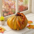 thumbnail image 5 of Glitzhome  Fall Multi Striped Handblown Glass Pumpkins for Thanksgiving A & B Set, 5 of 5