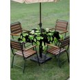 thumbnail image 3 of St. Patrick's Day Outdoor Tablecloth - 60x60 Inch Square Dining Table Cover, Watercolor Green Shamrock Polka Dots Black Waterproof Outdoor Table Cloth with Umbrella Hole & Zipper for Picnic/Patio, 3 of 7