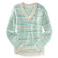 thumbnail image 1 of Aeropostale suéter de punto suelto Marled para mujer, verde, pequeño Aeropostale Pull-over, 1 of 2