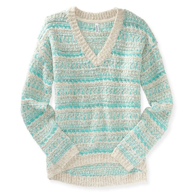 Aeropostale suéter de punto suelto Marled para mujer, verde, pequeño Aeropostale Pull-over