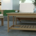 thumbnail image 3 of Emma + Oliver All-Weather Polyresin Two Tiered Adirondack Style Coffee Table in Natural Cedar Finish with Slatted Top, 3 of 10