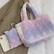thumbnail image 3 of Bolso Mano Acolchado para Mujer Hombro Gran Capacidad Con Juego Monedero () Púrpura, 3 of 5
