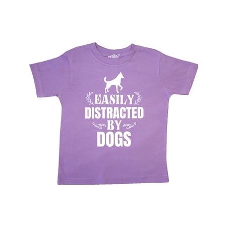 

Inktastic Easily Distracted by Dogs Gift Toddler Boy or Toddler Girl T-Shirt