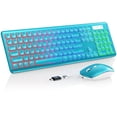 thumbnail image 1 of Wireless Keyboard and Mouse Combo, RGB Backlit, Rechargeable & Light Up Letters, Full-Size, Soft Typing, Sleep Mode, 2.4GHz Quiet Keyboard Set for Ma, 1 of 9