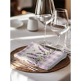 thumbnail image 6 of Purple Lavenders Cloth Napkins Set of 4 Reusable Dinner Napkins, Spring Floral Plaid Farmhouse Rustic Cocktail Napkin Washable Table Napkins for Wedding/Holiday Party/Baby Shower 20"x20", 6 of 7