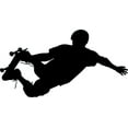 thumbnail image 2 of Skate Boarding Silhouette Wall Decal Sticker, Wallmonkeys Peel & Stick Vinyl Graphic (48 in W x 26 in H), 2 of 4