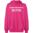 thumbnail image 2 of OXI Hoodie Sweatshirt - Fear is Fear Itself And Spiders, Basic Casual Hoodie for Men's and Women Fleece Hoodie Long Sleeve - Heliconia Small, 2 of 3