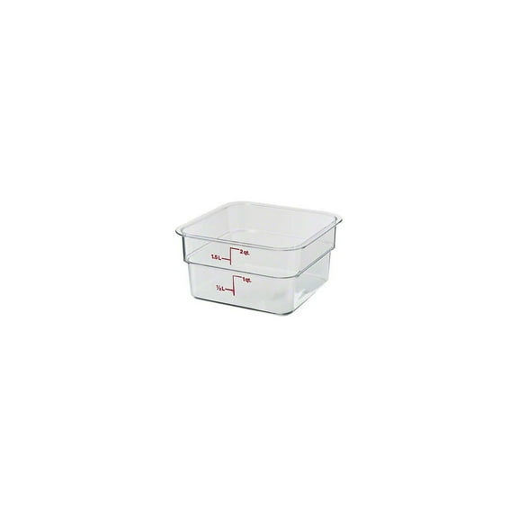 Cambro Clear 2QT Square Food Container 2SFSCW135