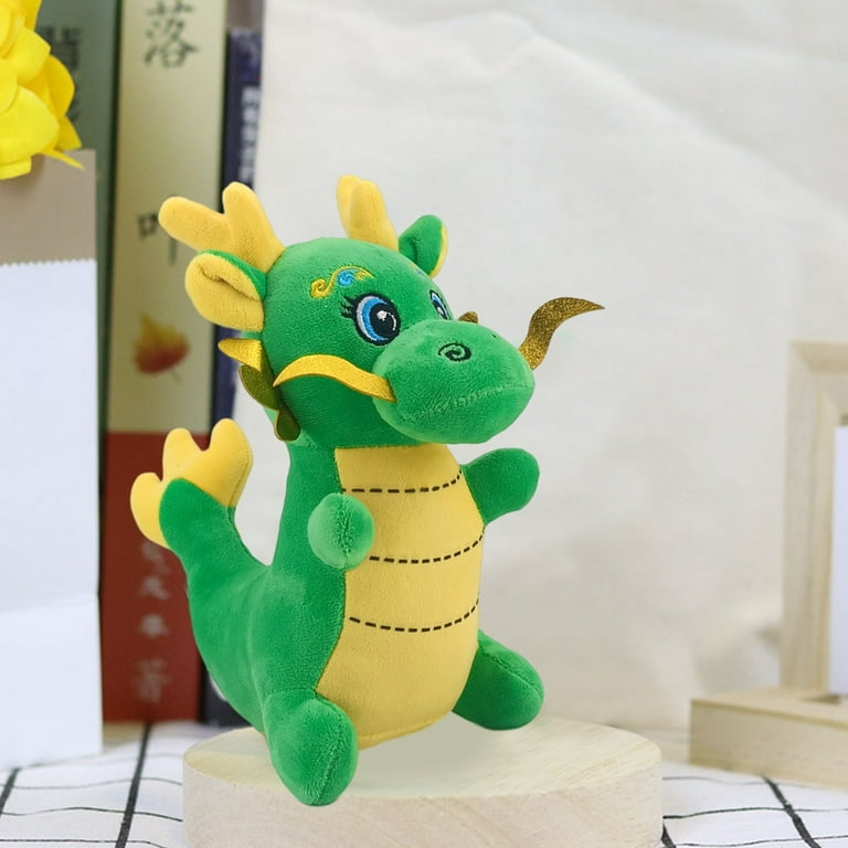 LINASHI Year of 2024 Mascot Year of 2024 Cartoon Plush Toy Chinese Zodiac  Mascot Keychain Stuffed Animal Pendant Festival Decoration New Year Gift