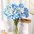 thumbnail image 2 of Pebbuoy Artificial Opening Tulip with Stem Realistic Fake Silk Flower Home Office Table Centerpiece Faux Flower Branch Floral Arrangement Decoration, 2 of 7