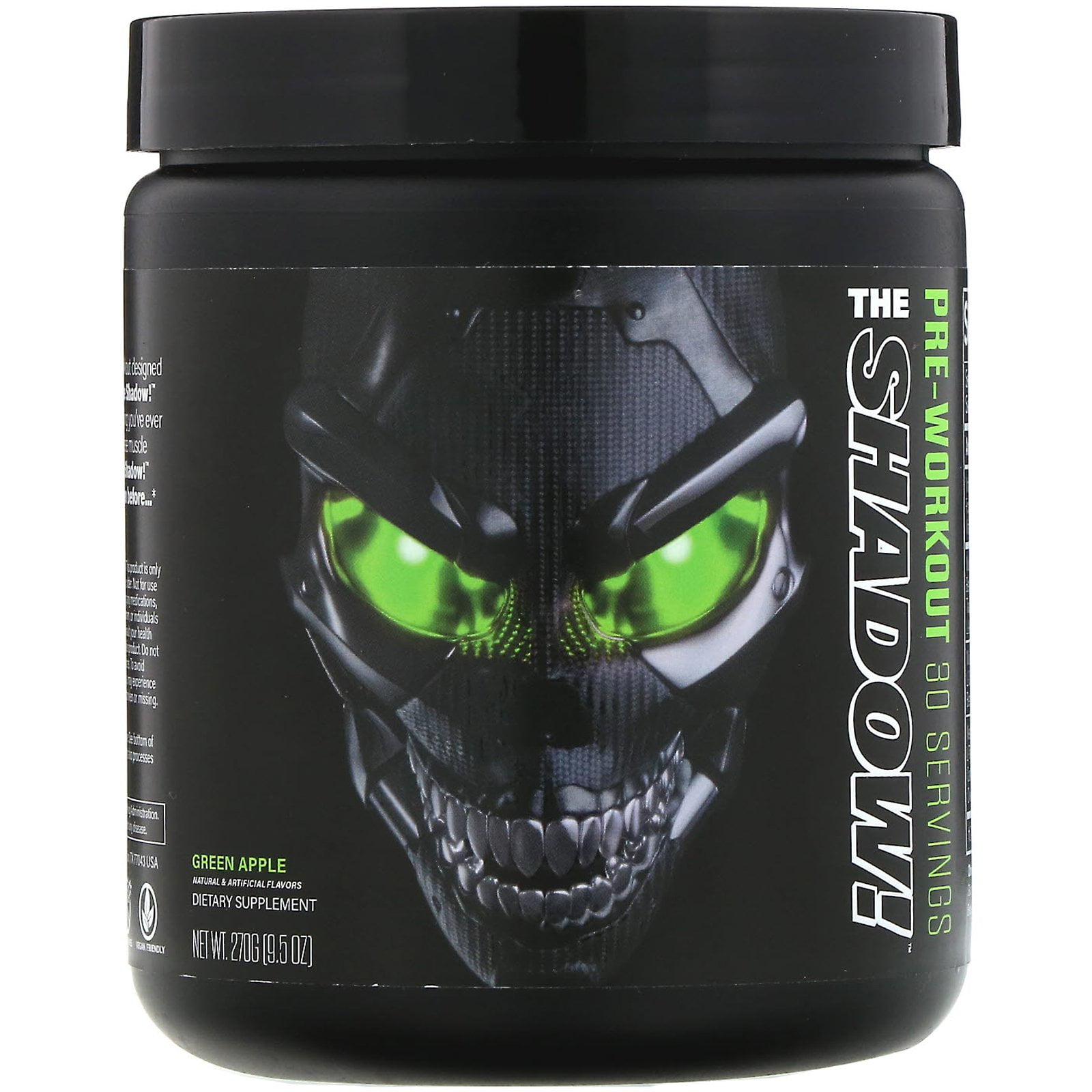 JNX Sports The Shadow, PreWorkout, Green Apple, 9.5 oz