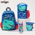 thumbnail image 2 of Mochila auténtica australiana con diseño de dinosaurio sonriente, mochila para estudiantes, cartera, bolso cruzado, estuche extensible para lápices, para niños, 2 of 5