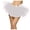 🔥 White, variant on Gifts USSUMA Multicolor Layered Tulle Puffy Dance Skirt Elastic Waist Three-Tier Mesh Petticoat For Performances Parades Festivals And Party Costume Styling — Tutu Skirt