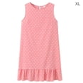 thumbnail image 1 of Femmes Robe Sans Manches Veste à Pois Robe Imprimée à Volants Robe d'Été Robe Ronde, Rose, XL, 1 of 6