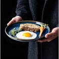 thumbnail image 4 of Ceramic Plates Creative Tableware Personalized Hotel Restaurant Steak Plate Shallow Flat Plate Serving Dishes, 4 of 7