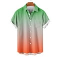 thumbnail image 3 of Dagugfen Plus Size Work Shirts for Men Button down Short Sleeve Loose Gradient Color Casual Office Shirts Fashion, 3 of 4