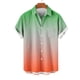 thumbnail image 4 of Camisas de Manga Corta de Botón para Hombre, Blusa de Moda Casual de Impresión de Gradiente de Cuello de Vuelta Hecha de 95% Poliéster 5% Spandex para el Verano, Camisas de Verano para Hombre, 4 of 4