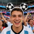 thumbnail image 4 of Set de animación para aficionados al fútbol: diadema, pendientes y pegatinas, ligeros, para partidos, fiestas y celebraciones deportivas, 4 of 6