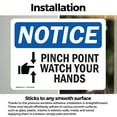 thumbnail image 3 of (2 Pack) Pinch Point Watch Your Hands Sign, 3 of 7