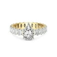 thumbnail image 3 of 3 Carat IGI Certified Pear Shape Lab Grown Diamond Engagement Ring | 14K Yellow Gold | Celeste Side Oval Diamond Eternity Lab Diamond Ring | FG-VS1-VS2 Quality Friendly Diamonds, 3 of 5