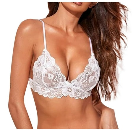 

Women Bras Wireless Ladies Sexy Underwear Lace Transparent No Steel Ring Underwear Without Panties Underwear Bra Plus Size Ribbed Sports Bras for Women Wide Strap Bras