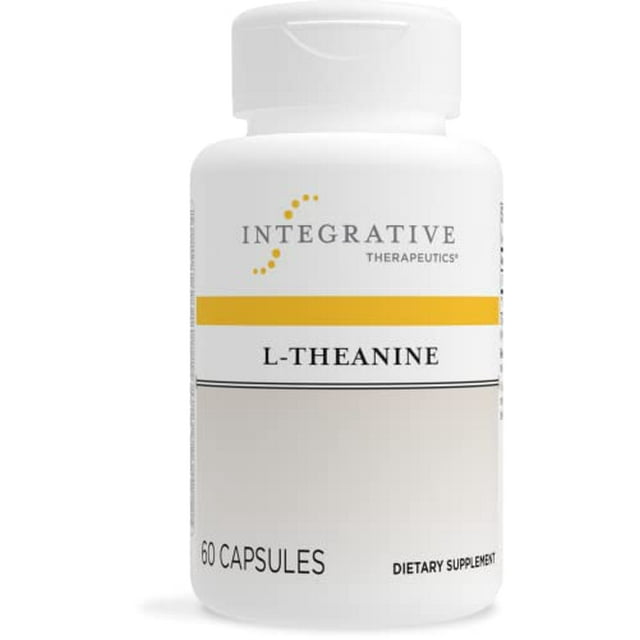 Integrative Therapeutics L-Teanina - L-Teanina para apoyar un estado relajado* - Respuesta saludable al estrés* - Suplemento de aminoácidos vegano y sin gluten - 200 mg, 60 cápsulas