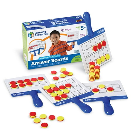 UPC: 0765023066456 | Learning Resources LRNLER6645 Magnetic 10-frame Answer Boards 4 / Set Red Yellow