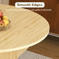 thumbnail image 3 of PAPROOS Folding Dining Table, 43'' Wooden Round Dining Table for Small Spaces, Space Saving Circle Foldable Kitchen Table for Indoor and Outdoor Use, Ancient Oak, 3 of 9