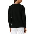 thumbnail image 3 of INSPIRE CHIC Women's Knit Open Front Button Down Long Sleeve Cardigan Sweater S Black, 3 of 6