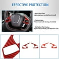 thumbnail image 4 of TINKI Soft Carbon Fiber Steering Wheel Button Cover Sticker Fit for Chevrolet Corvette C8 2020-2023, Car Steering Wheel Panel Protection Frame Molding Sticker Trim, 4 of 14
