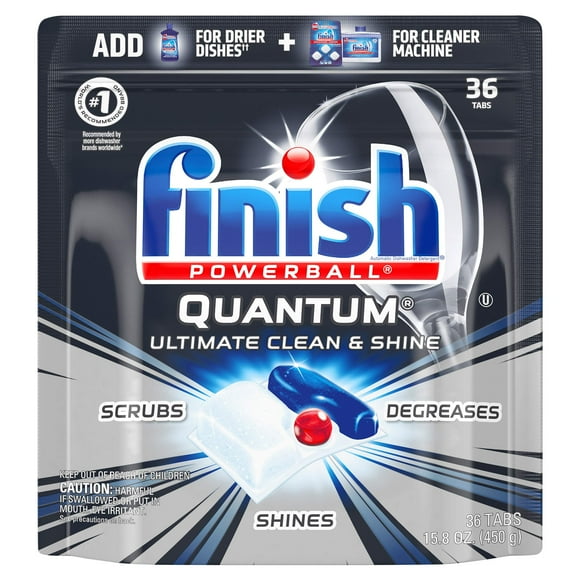 Finish Quantum Max Powerball, 36ct, Dishwasher Detergent Tablets, Ultimate Clean & Shine