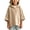 Khaki-10, variant on Mitankcoo Girls 3/4 Sleeve Oversized Hoodie Basic Pullover Sweatshirt for Kids Casual Comfort